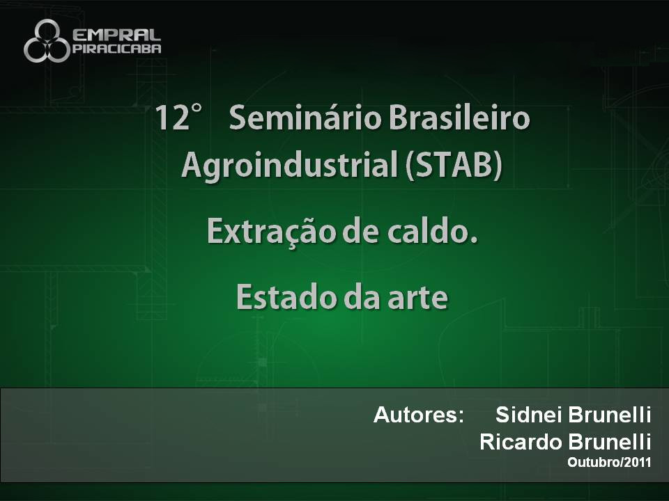 Seminário Brasileiro Agroindustrial - Slide 1